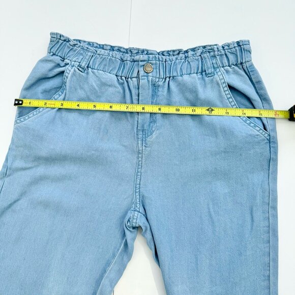Light Denim Youth Girl Size 12 With Elastic Waist And Ankles - Picture 11 of 11